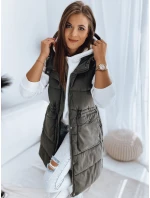 Dámská prošívaná vesta zelená Dstreet model 21966347 - FashionStreet Dámská prošívaná vesta zelená Dstreet model 21966347 - FashionStreet