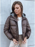 Dámská prošívaná bunda hnědá Dstreet model 21971044 - FashionStreet