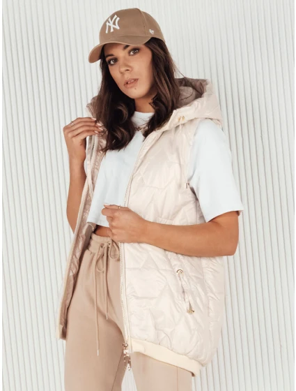 Dámská prošívaná vesta bílá Dstreet model 21972286 - FashionStreet Dámská prošívaná vesta bílá Dstreet model 21972286 - FashionStreet