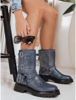 Dámske látkové topánky modré Dstreet ZY1275