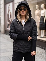 Kurtka damska pikowana z kapturem czarna model 22341124 - FashionStreet