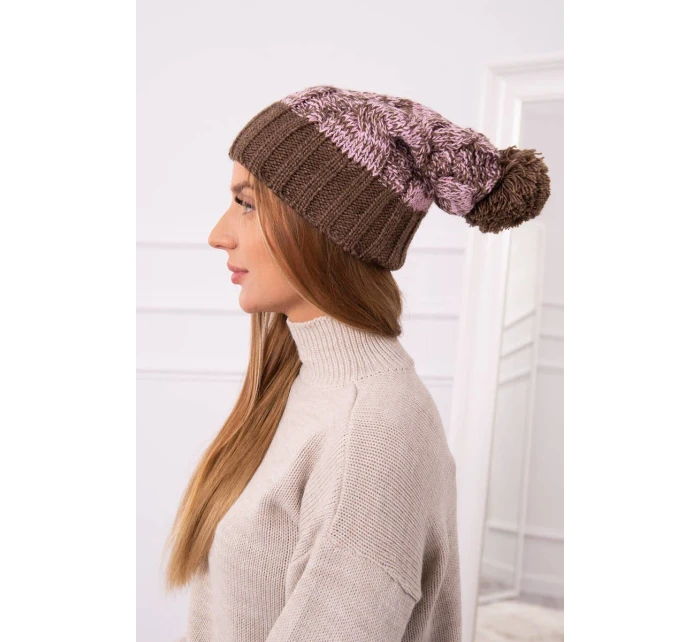 Čepice Paris fleece růžová model 18750749 - K-Fashion Čepice Paris fleece růžová model 18750749 - K-Fashion