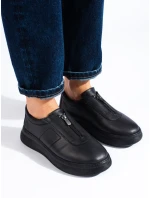 Krásné polobotky černé dámské bez podpatku Krásné polobotky černé dámské bez podpatku