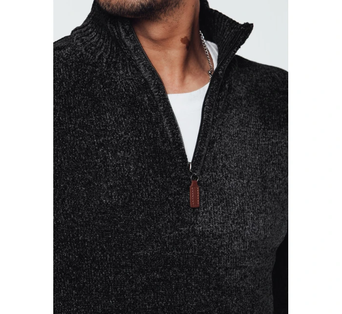 Pánsky tmavosivý sveter FashionStreet WX2237 Pánsky tmavosivý sveter FashionStreet WX2237