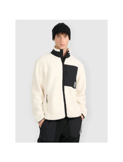 Pánsky sherpa regular fleece so stojacím golierom 4F 4FRAW25TFLEM456-12S Pánsky sherpa regular fleece so stojacím golierom 4F 4FRAW25TFLEM456-12S
