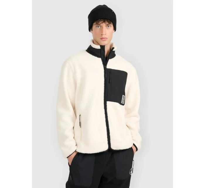 Pánsky sherpa regular fleece so stojacím golierom 4F 4FRAW25TFLEM456-12S Pánsky sherpa regular fleece so stojacím golierom 4F 4FRAW25TFLEM456-12S