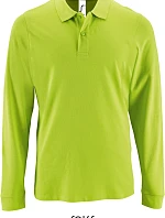 SOL'S Perfect LSL Men Pánske polo s dlhým rukávom z piké 25.2087 jablkovo zelené