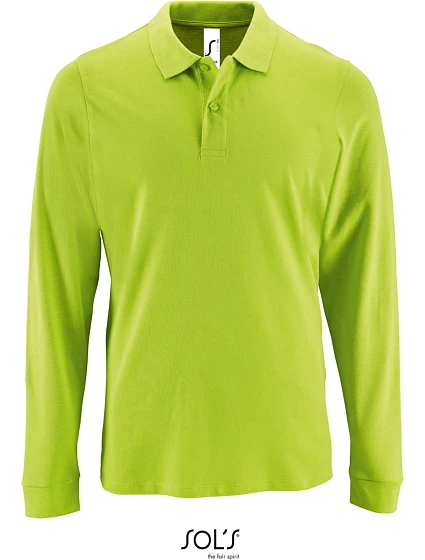 SOL'S Perfect LSL Men Pánske polo s dlhým rukávom z piké 25.2087 jablkovo zelené