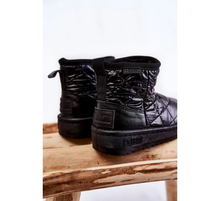 Dziecięce Ocieplane Botki Śniegowce Big Star KK374242 Czarne Dziecięce Ocieplane Botki Śniegowce Big Star KK374242 Czarne