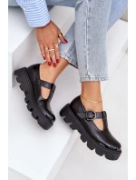 Lakované Kožené Polobotky S Přezkou Černé model 21683970 - Zazoo