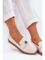 Mokasyny Damskie Eleganckie Z Ozdobnym Małym Detalem Vinceza 62208 Beżowe