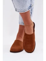 Dámské ploché sandály z eko semiše Camel Veronelle Dámské ploché sandály z eko semiše Camel Veronelle