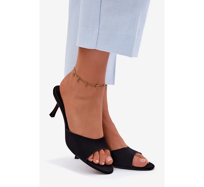 Dámské Nazouváky na Podpatku Černé model 22111328 - Boto