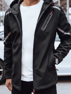 Pánska softshellová bunda s kapucňou čierna Dstreet TX4482