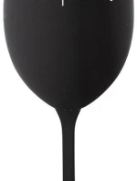 ÚKLID POČKÁ - černá sklenice na víno 350 ml