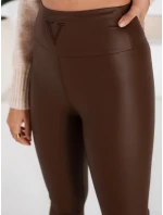 Dámske čokoládové voskované nohavice VALENTIS FashionStreet UY1559 Dámske čokoládové voskované nohavice VALENTIS FashionStreet UY1559