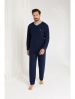 Pánske dlhé froté pyžamo Regina 489 M-XL