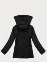 zateplená černá dámská prošívaná plus size bunda model 21872618 - J.STYLE