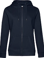 B&C QUEEN Zipped Hood_° Dámska mikina s kapucňou 01.W03Q tmavomodrá