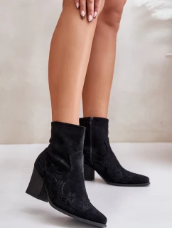 Kotníkové Boty Na Podpatku Eko Černé model 21671745 - Boto