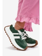 sneakersy z na masivní platformě  Zelené model 22031740 - D&A