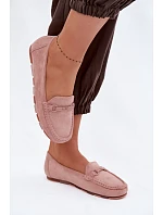 Dámské mokasíny Ploché Růžové model 22091868 - Boto