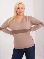 Bluzka RV BZ model 20080871 ciemny bezowy - FPrice Bluzka RV BZ model 20080871 ciemny bezowy - FPrice