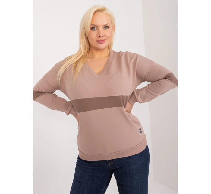 Bluzka RV BZ model 20080871 ciemny bezowy - FPrice Bluzka RV BZ model 20080871 ciemny bezowy - FPrice