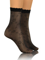 Sesto Senso Vzorované ponožky čierne 1