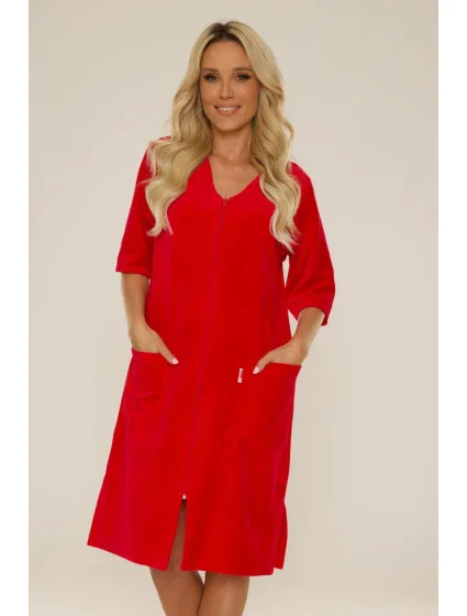 Dámsky velúrový župan so zipsom 431