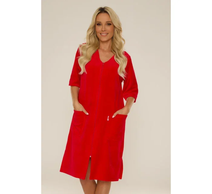 Dámsky velúrový župan so zipsom 431