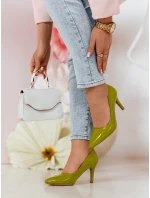 Dámské boty na podpatku zelené Dstreet model 21984564 - FashionStreet