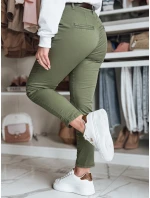 Dámské kalhoty slim fit s páskem khaki Dstreet model 21986468 - FashionStreet Dámské kalhoty slim fit s páskem khaki Dstreet model 21986468 - FashionStreet