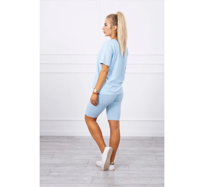 Modrý set top+legíny