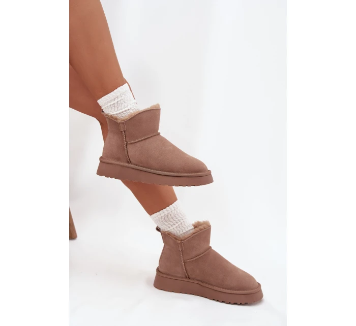 Śniegowce Z Naturalnego Zamszu Ocieplane Futerkiem Vinceza 97961 Beżowe Śniegowce Z Naturalnego Zamszu Ocieplane Futerkiem Vinceza 97961 Beżowe