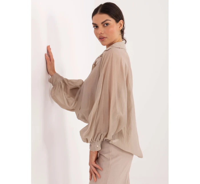 Koszula IT KS model 21795636 beżowy - FPrice Koszula IT KS model 21795636 beżowy - FPrice