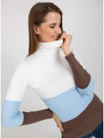 Dámska blúzka RV BZ 8465 1.37P biela a modrá - FPrice Dámska blúzka RV BZ 8465 1.37P biela a modrá - FPrice