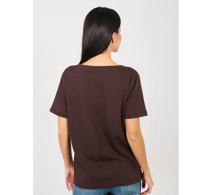 Tričko RV TS A1094.45 tmavohnedé