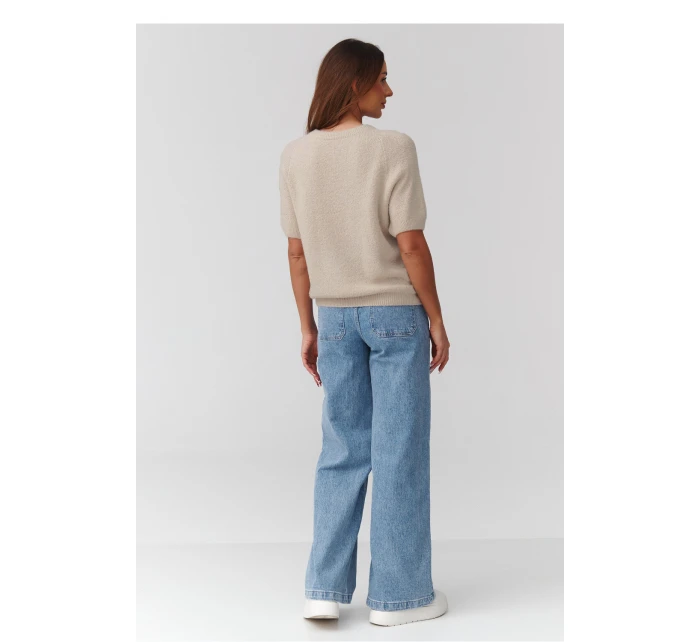 Sveter s krátkym rukávom model 224081 Makadamia