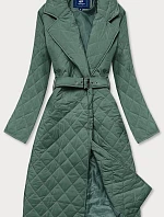 Zelená prešívaná bunda s golierom (AG8-8010)