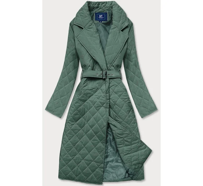 Zelená prešívaná bunda s golierom (AG8-8010) Zelená prešívaná bunda s golierom (AG8-8010)