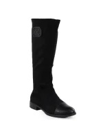 Dámske čierne semišové čižmy M.Daszynski MR2251-19