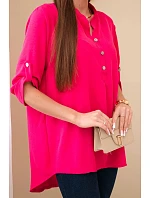 Halenka s prodlouženým zadním dílem fuchsie