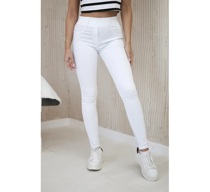 Džínsové nohavice biele