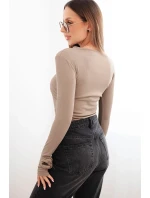 Dámska pruhovaná blúzka s bočným riasením Fango