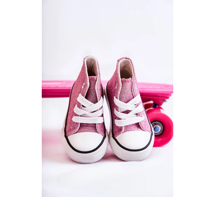 Dětské růžové vysoké tenisky model 21587191 - Boto