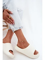 Dámske penové papuče Poppelle light beige