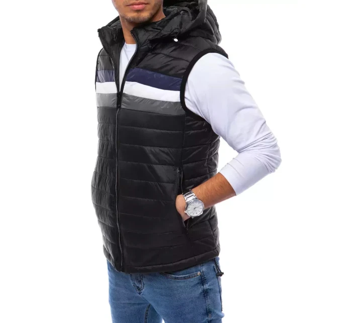 Pánská prošívaná vesta černá Dstreet model 21964374 - FashionStreet