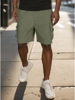 Pánské látkové bojové šortky zelené Dstreet model 21988584 - FashionStreet