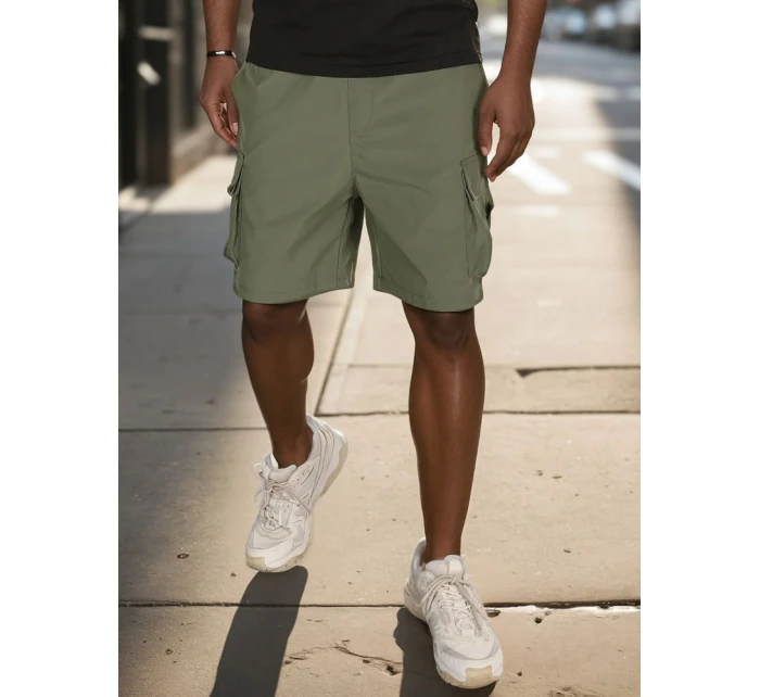 Pánské látkové bojové šortky zelené Dstreet model 21988584 - FashionStreet Pánské látkové bojové šortky zelené Dstreet model 21988584 - FashionStreet